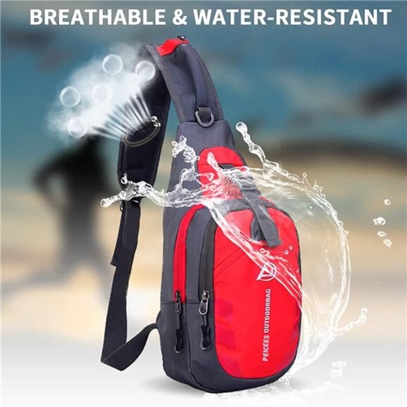 Peicees Water Resistant Sling Bag Crossbody Chest Pack One shoulder Backpack - Picture 6 of 7